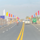 A patch of the road from the airport to the stadium in Ahmedabad was given almost an overnight makeover.
